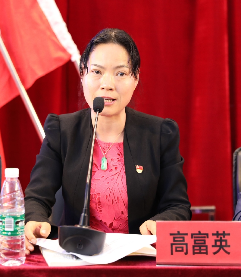昆一中党委书记,昆一中西山学校校长高富英同志讲话全体党员重温了